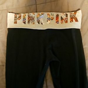 Pink yoga capris